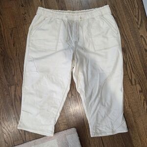 Mid-Rise Barrel Leg Pull-On Pants